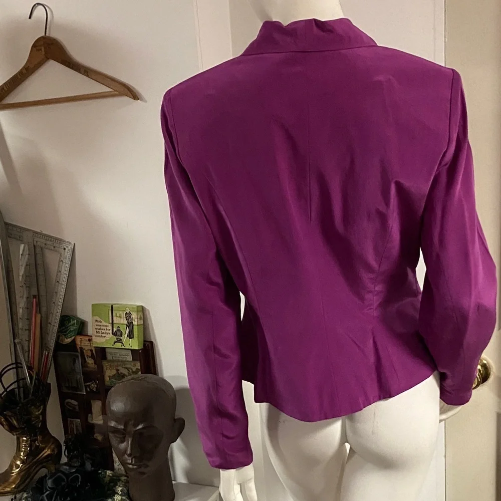 Victoria Holley Silk 90s Fuchsia Top